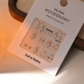 3D silver bow and diamond nail stickers on card, MJ-015 nail art jewelry collection - MJ-015 Silver Bronzing