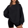 Classic black oversized drop shoulder hoodie sweatshirt for couples in a relaxed fit - XS / Black