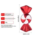 32cm red and white windmill style electroplated candy prop for Christmas window display - 32CM Red & White Windmill Candy
