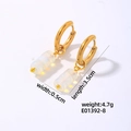 Minimalistische Goldcreolen mit eleganten Opal-Perlen und hochwertigem Glanz - Opal-Stil - Drei Perlen