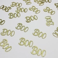 Halloween gold glitter BOO table confetti decorations for festive party layout - BOO Text / 100pcs Pack / Gold