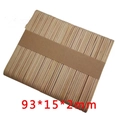 Natural wood ice cream sticks bundle in 93x15x2mm size for DIY crafts and modeling - Natural Wood 93mm*15mm*2mm / 50 Pcs/Bundle