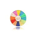 Rainbow enamel rotating mood pin badge with daisy pattern and social battery wheel - Inspirational Spinner Brooch / Rainbow C