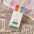 Five-pack of double-headed mild macaron highlighters in soft sunny color tones - Sunny Colors (5 Pack)