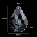 Clear faceted teardrop crystal prism for lighting and DIY decor, 62mm length - 46MM Gourd Shape