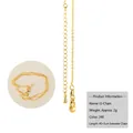 Detalle del collar de cadena en O de oro de 18K con cierre de langosta ajustable y 45 cm - 24k Eslabón O Extensión de Gota de Agua (50CM)