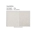 Small white silicone drying mat with diagonal drainage grooves and non-slip surface - Small / White