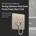 Transparent self-adhesive wall hook with strong waterproof suction for bathroom and kitchen - 7x7cm Brushed Large Hook
