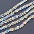 Macro di perline a forma di pesce in vetro iridescente AB 6x10mm per creazione gioielli - 6*10mm (circa 50 Pezzi) / Nuovo AB