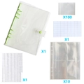 5D diamond painting organizer set with mint green binder, 100 storage bags and labels - Tools Set Combo / Green