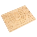 Bamboo jewelry beading tray with sizing grooves and centimeter ruler measurements - 39*28cm 6 Bracelet Slots Numerical Style 580g