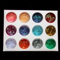 12-color holographic star glitter set for resin DIY and nail art in storage box - 12-Color Hollow Star Sequins