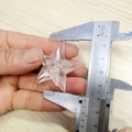 Transparent 5cm faceted pentagram star light accessory measured with a digital caliper - 4.2CM Soft Double Layer Star