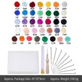 Kit per infusione ad ago con 35 strisce di lana colorata e strumenti per il fai da te - 36 Colori 5g Lana + Borsa per Attrezzi