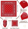 Rotes Paisley-Halstuch für Haustiere mit Saum, 55x55cm, atmungsaktiver Stoff für Hunde - Groß 19cm / Rotes Halstuch