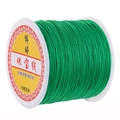 Green 72 gauge jewelry cord spool for DIY necklace and bracelet weaving crafts - Grass Green