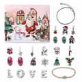 Pink Christmas advent calendar jewelry set with 24 DIY charms and bracelets - 11. LOVE Style Golden Bracelet