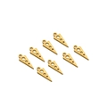 Set mit acht goldenen Edelstahl-Dreiecksanhängern mit kreisförmigen Ausschnitten für DIY-Schmuck - 15*5mm Dreieck Hohl Anhänger / Gold