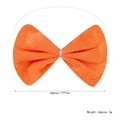 Orange halloween animal costume bow tie accessory 11x7cm with elastic strap - Regular Bowtie / Orange