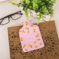 Mini bolsa de agua caliente rosa con estampado de piña y texto hello fruit para las manos - Piña