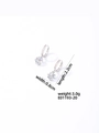 Boucles d'oreilles pendantes étoile en argent avec zircons brillants et anneaux - Étoile Flocon de Neige (Zircon Blanc)