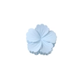 Matte light blue flower hair claw clip with delicate petal texture for women - Blue