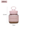 Pummeliger Glasbecher mit rosa Lederhülle und Handyhaltergriff, 300 ml Fassungsvermögen - 300ml / Rosa