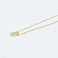Minimalist golden letter S pendant necklace with a delicate thin chain for women - S