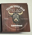 MELAO Sandalwood Beard Balm with grass-fed tallow in 60g retro style packaging - 60g Sandalwood Tallow Beard Balm