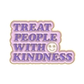 Pin's émaillé Treat People With Kindness avec texte violet et bordure dorée - Style Violet TREAT PEOPLE WITH KINDNESS (XZ7232)