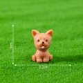 Mini lichtbruin puppyfiguurtje van hars voor landschappen, hoogte 3cm en breedte 2,2cm - 10# Jachthond
