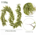 270 cm levensechte groene PE-cipresslingers met ijzeren ringen voor flexibel ophangen - 2,7m Cipres Kale Wijnstok