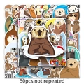 Set of 50 waterproof cartoon otter stickers for scrapbooking and luggage decoration - 50Pcs Cute Otter-676