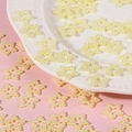 Star-shaped ivory imitation pearl beads for DIY crafts and phone case decoration - Yellow