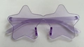 Transparente lila Katzenohren Party-Sonnenbrille, rahmenlose Trend-Brille für Events. - Hellviolett