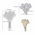 Ghost silhouette silicone mold for Halloween resin DIY with size dimensions and lamp base - Ghost Silhouette Light (2-Piece Set)