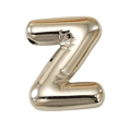 Pendentif lettre Z doré en acier inoxydable style ballon 3D avec finition miroir polie - Lettre Z