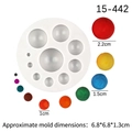 Silicone mold for 1.0cm to 2.2cm round spheres for DIY fondant and cake decoration - Gray