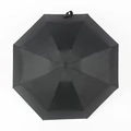 Ombrello inverso automatico nero a 8 stecche con striscia riflettente di sicurezza - Ombrello Pieghevole in 5 Sezioni 8 Stecche Nero