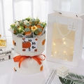Handmade crochet persimmon bouquet in orange with gift bag for Teachers Day gift - 11 Persimmons Bouquet