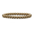 Bracciale da uomo con perline dorate lucide dal design vintage e minimalista chic - Ematite Oro Scuro