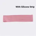 Pink quick-dry seamless sports headband with non-slip silicone strip for running - With Non-slip Silicone Strip / Pink