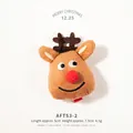 Fermaglio natalizio in peluche a forma di renna marrone, misura 5x7,5cm, peso leggero 6,5g - Renna - Singolo