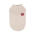 Gilet beige pour animaux avec broderie pomme rouge et texte Cuddle Champ pour chiens et chats - S / Kaki