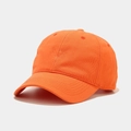 Minimalist orange cotton twill baseball cap with soft top and plain design for outdoor wear - Orange
