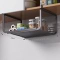 Extendable gunmetal carbon steel under-cabinet basket, length adjustable 40.5-64.8cm - Upgraded Mesh Expandable / Gunmetal