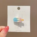 Schattige haarclip in de vorm van een ijsje met blauwe en roze kleurvlakken - 2# Blauw IJs