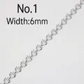 6mm Edelstahlkette mit hohlen Herzgliedern und strukturierter diamantgeschliffener Oberfläche - 1# Hohles Herz (6mm Breite)