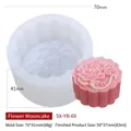 Molde de silicona floral SX-YB-69 para crear pasteles de luna y velas en rosa - Estilo Flor YB-69