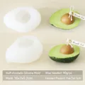 DIY silicone mold for realistic half avocado candles with size dimensions included - E7 Avocado
